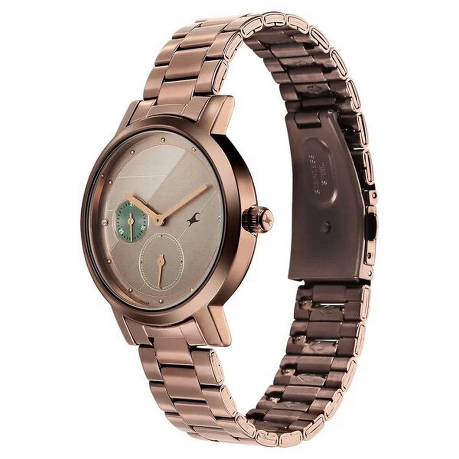 Women's Fashion Brown Round Dial Watch - NT6225QM01