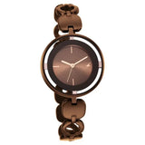 Women's Fashion Brown Round Dial Watch - NT6237QM01