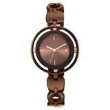 Women's Fashion Brown Round Dial Watch - NT6237QM01