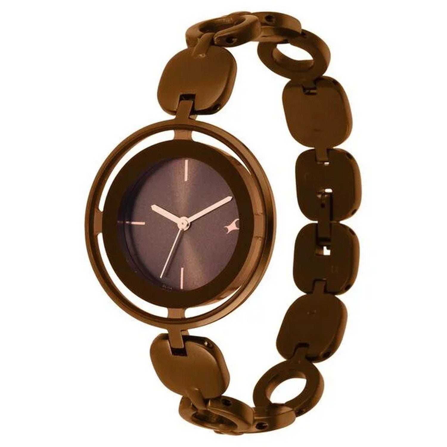 Women's Fashion Brown Round Dial Watch - NT6237QM01