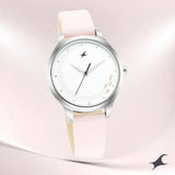 Women's Casual White Round Dial Watch - NT6248SL01