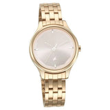 Women's Casual Rose Gold Copper Round Dial Watch - NT6248WM01
