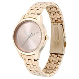 Women's Casual Rose Gold Copper Round Dial Watch - NT6248WM01