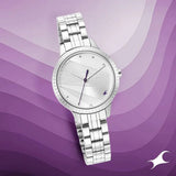 Women's Casual Silver Variations Round Dial Watch - NT6267SM01