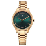 Women's Fashion Green Round Dial Watch - NT6296WM02