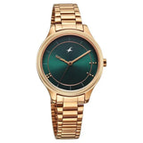 Women's Fashion Green Round Dial Watch - NT6296WM02