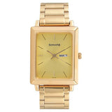 Men's Essen Champagne Rectangular Dial Watch - NT7078YM04