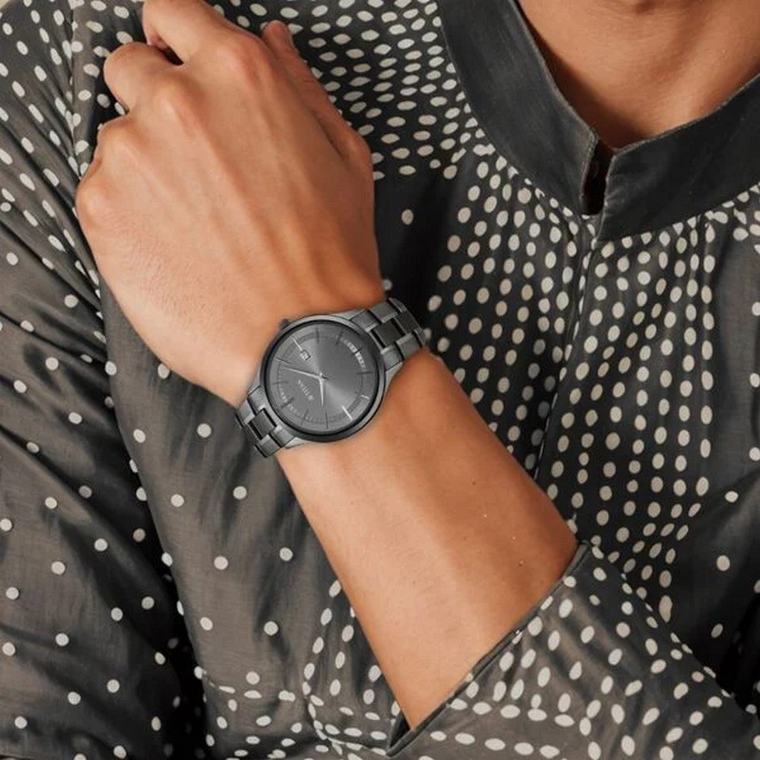 Men's Classique Anthracite Round Dial Watch - NT90142QM02