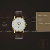 Men's Classique White Round Dial Watch - NT9162YL01