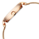 Women's Rose Gold Copper Round Dial Watch - NT95268WM01