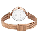 Women's Rose Gold Copper Round Dial Watch - NT95268WM01