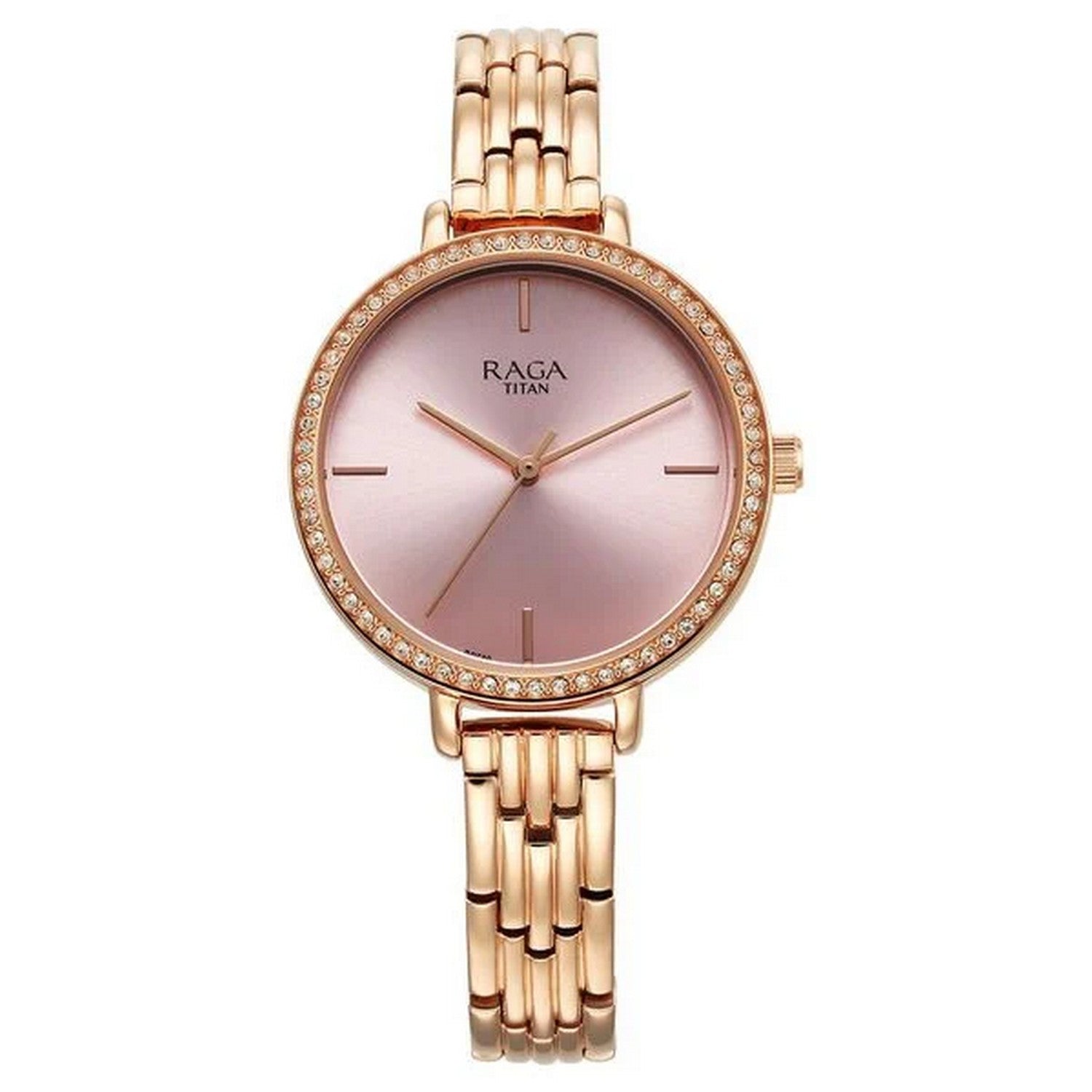 Women's Pink Round Dial Watch - NT95286WM01
