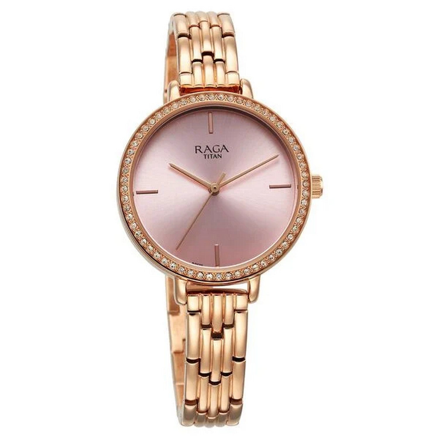 Women's Pink Round Dial Watch - NT95286WM01