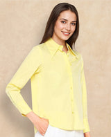 Women's Yellow Casual Full Sleeves Top
