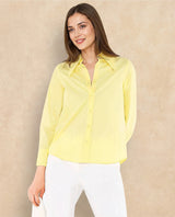 Women's Yellow Casual Full Sleeves Top