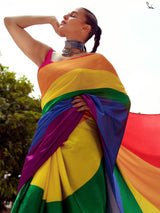 Women's Multicolor Modal Viscose Saree