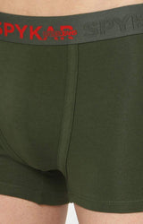 Men's Olive Mid-Rise Solid Trunk