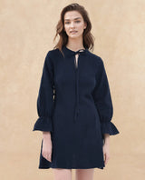 Women's Navy Casual Three Quarter Sleeves Dress
