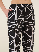 Women's Black Casual Printed Half Sleeves Night Suit