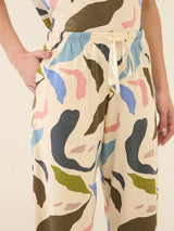 Women's Beige Casual Printed Half Sleeves Night Suit