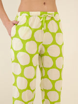 Women's Yellow Casual Printed Half Sleeves Night Suit