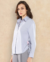Women's Grey Casual Full Sleeves Top