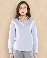 Women's Grey Casual Full Sleeves Top