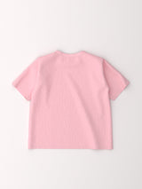 Girls Pink Casual Printed Oversized Fit Tshirt