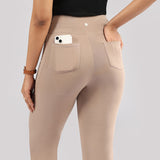Women's Brown Solid Sports High Rise Trouser - Tall
