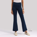 Women's Blue Solid Sports High Rise Trouser