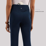 Women's Blue Solid Sports High Rise Trouser