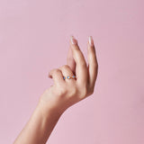 Women's Gold Opalescent Chain Ring