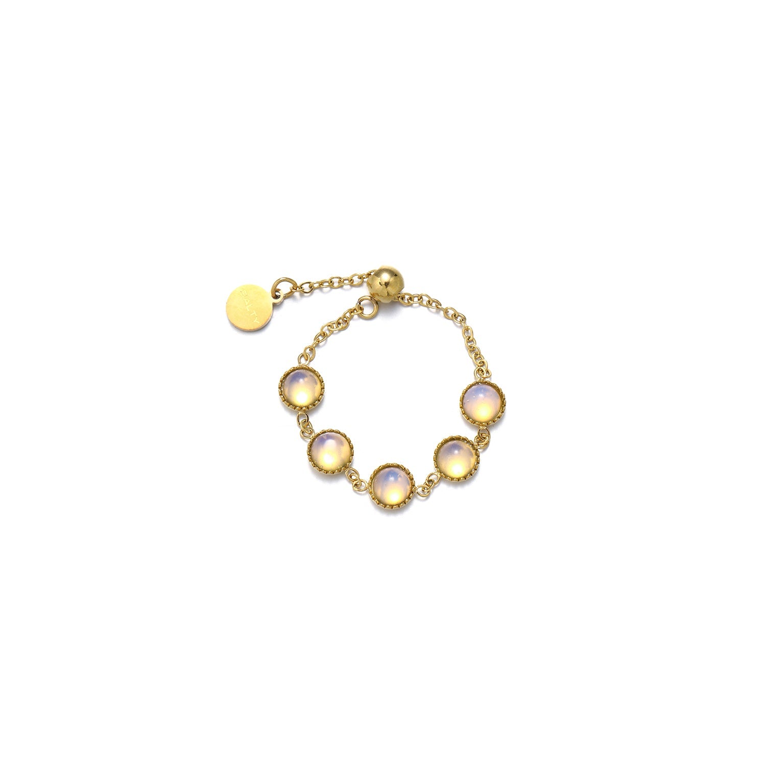 Women's Gold Opalescent Chain Ring