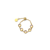 Women's Gold Opalescent Chain Ring