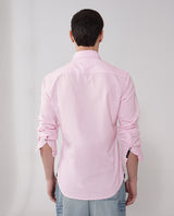 Men's Pink Formal Regular Fit Solid Full Sleeves Shirt