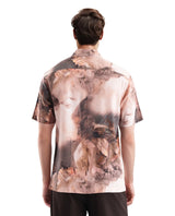 Men's Pink Casual Regular Fit Printed Half Sleeves Shirt