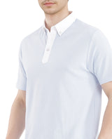 Men's Blue Casual Regular Fit Solid Half Sleeves Polo Tshirt
