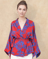 Women's Red Casual Full Sleeves Top