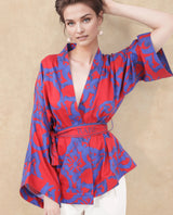 Women's Red Casual Full Sleeves Top