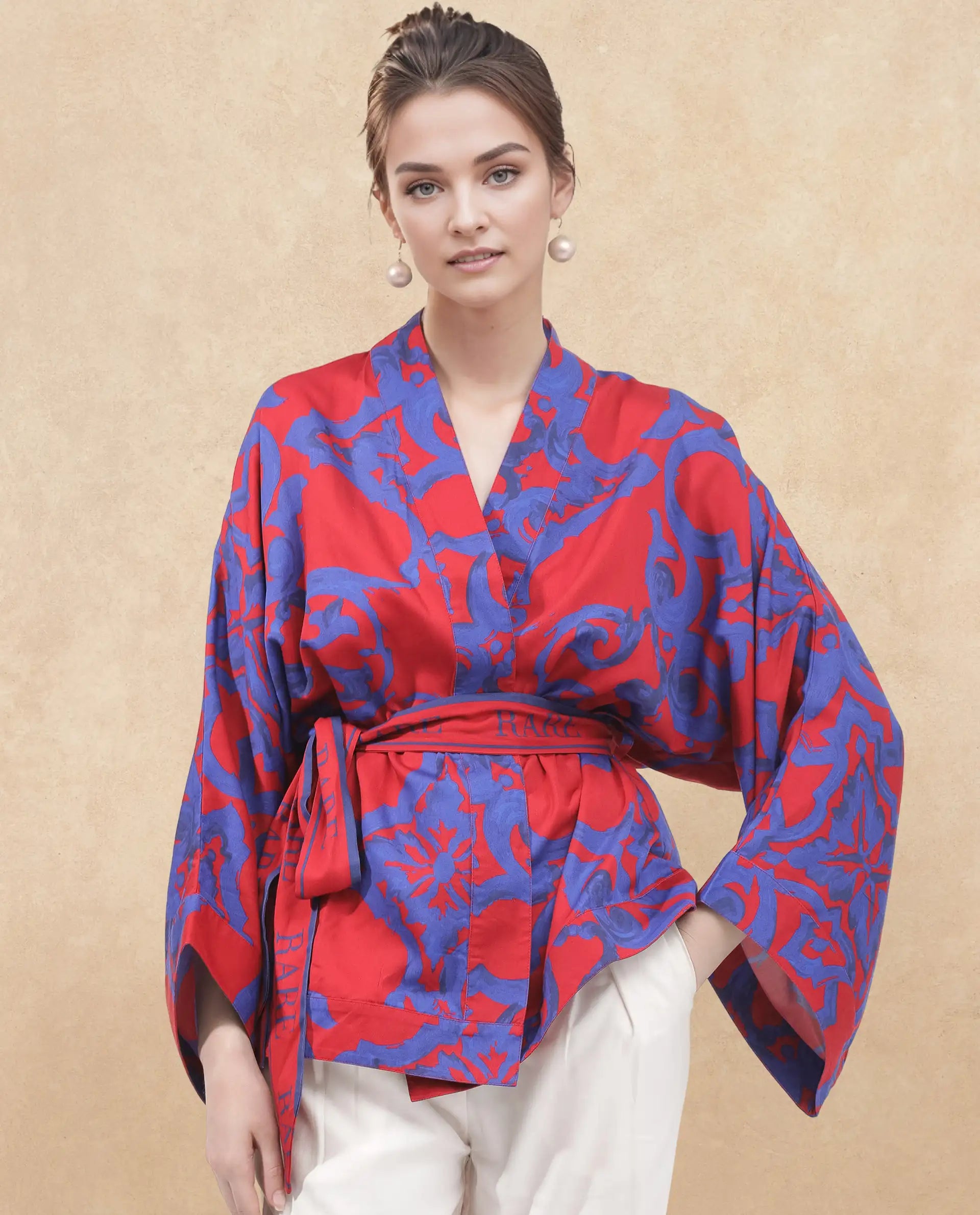 Women's Red Casual Full Sleeves Top