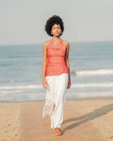 Women's Red Sleeveless Top
