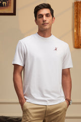 Men's White Casual Half Sleeves Polo Tshirt