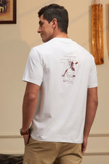 Men's White Casual Half Sleeves Polo Tshirt