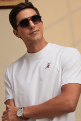 Men's White Casual Half Sleeves Polo Tshirt
