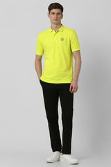 Men's Yellow Casual Half Sleeves Polo Tshirt