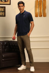 Men's Navy Casual Half Sleeves Polo Tshirt
