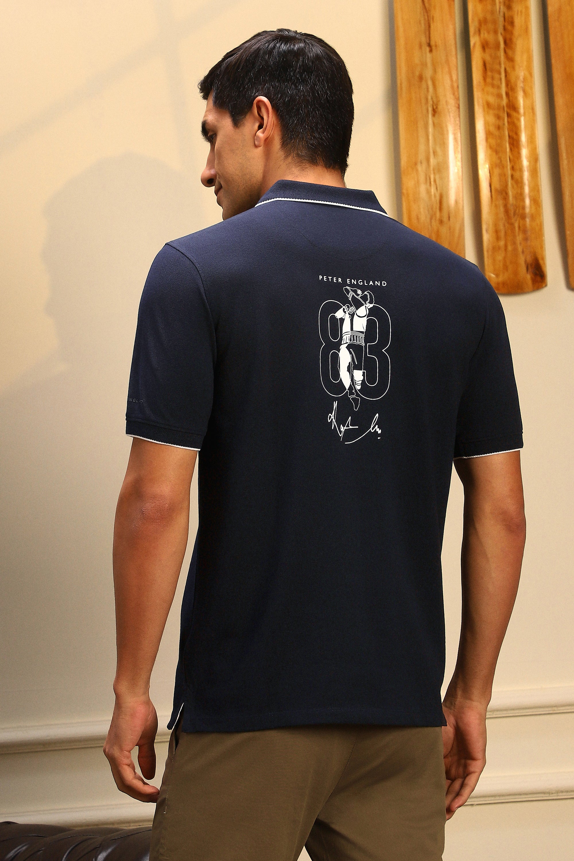 Men's Navy Casual Half Sleeves Polo Tshirt