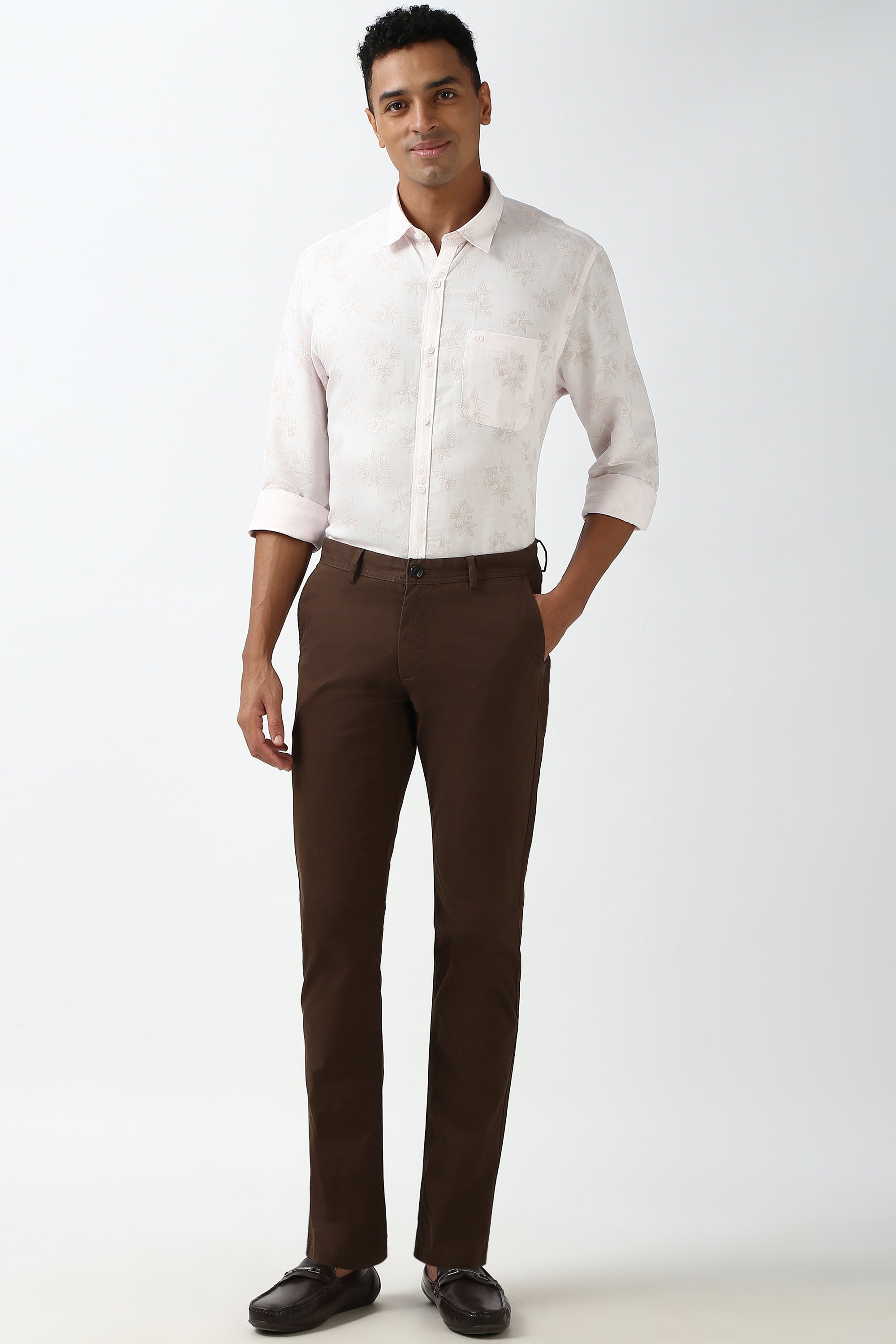 Men's Nude Casual Full Sleeves Shirt