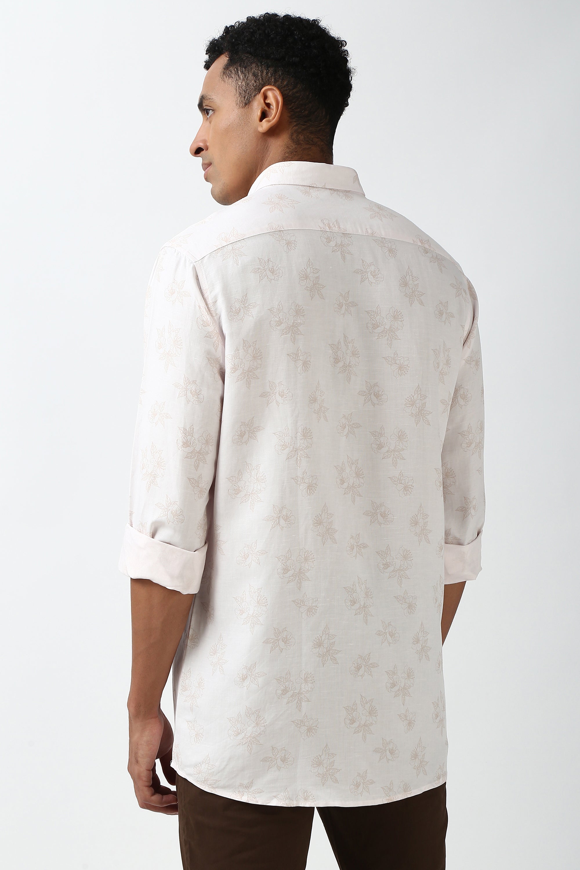 Men's Nude Casual Full Sleeves Shirt