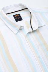 Men's White Casual Full Sleeves Shirt